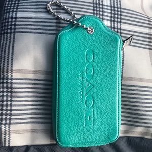 Green Coach Wristlet